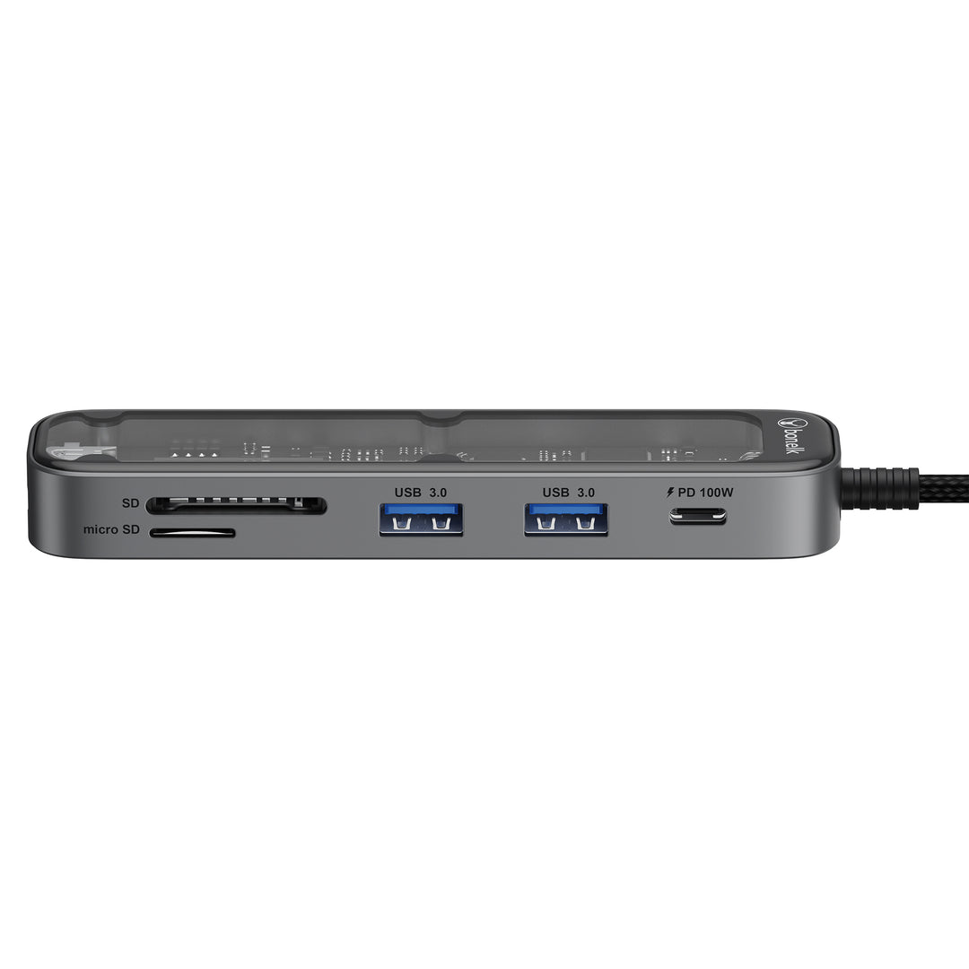 Bonelk Vision Long-Life USB-C to 8in1 Multiport Hub -  Clear