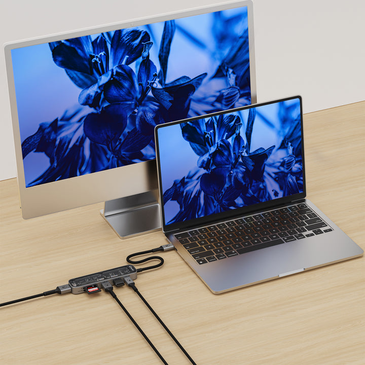 Bonelk Vision Long-Life USB-C to 8in1 Multiport Hub -  Clear
