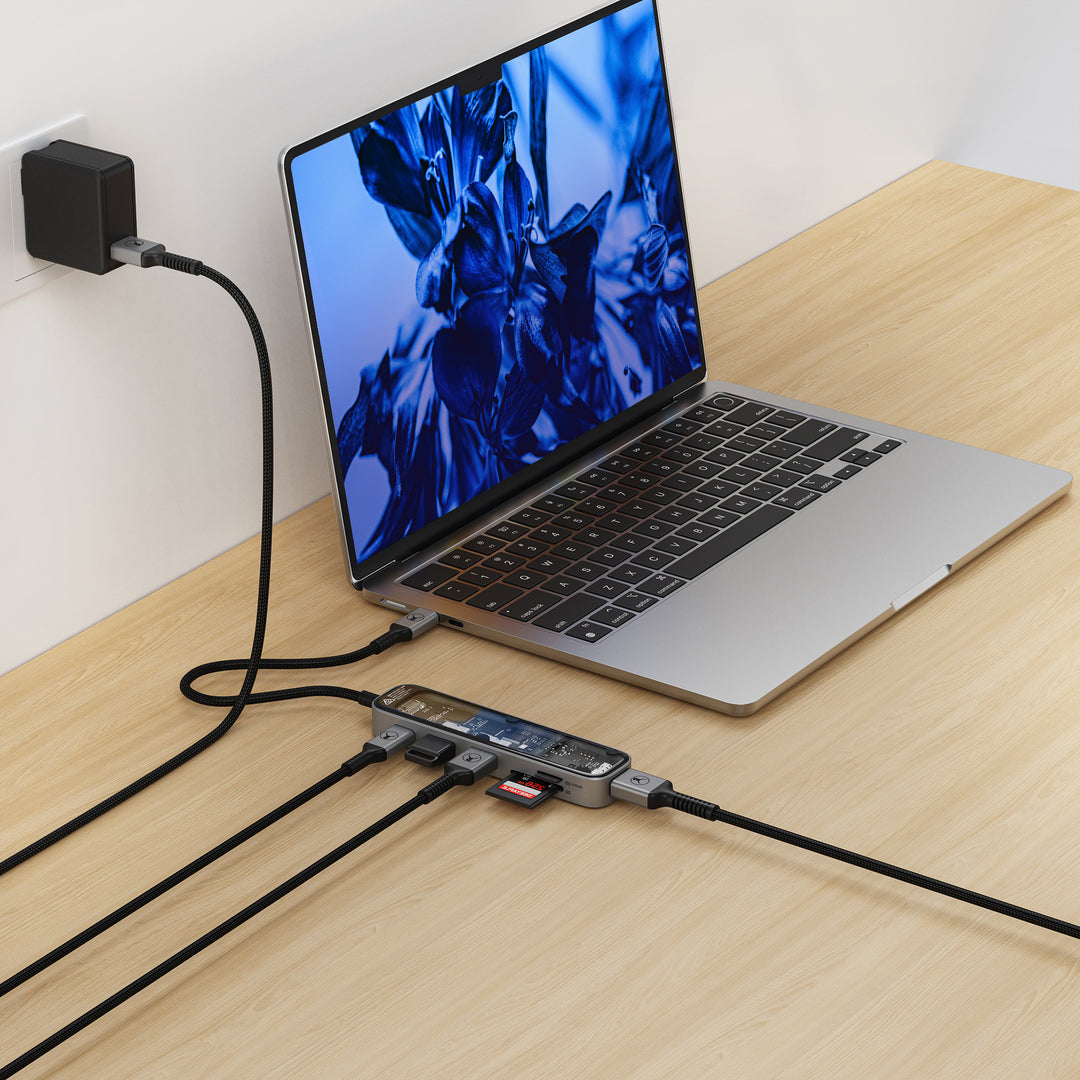 Bonelk Vision Long-Life USB-C to 8in1 Multiport Hub -  Clear