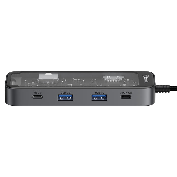 Bonelk Vision Long-Life USB-C to 6in1 Multiport Hub -  Clear