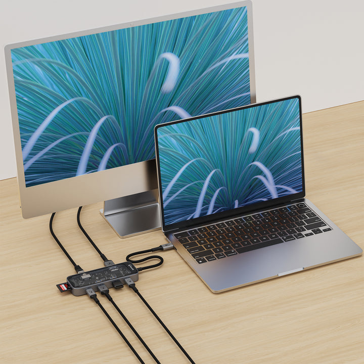 Bonelk Vision Long-Life USB-C to 6in1 Multiport Hub -  Clear