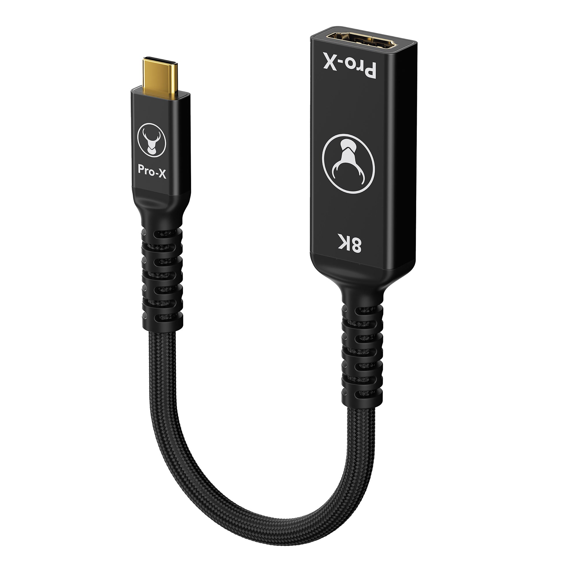 Bonelk Pro-X black 15cm USB-C to 8K HDMI adapter