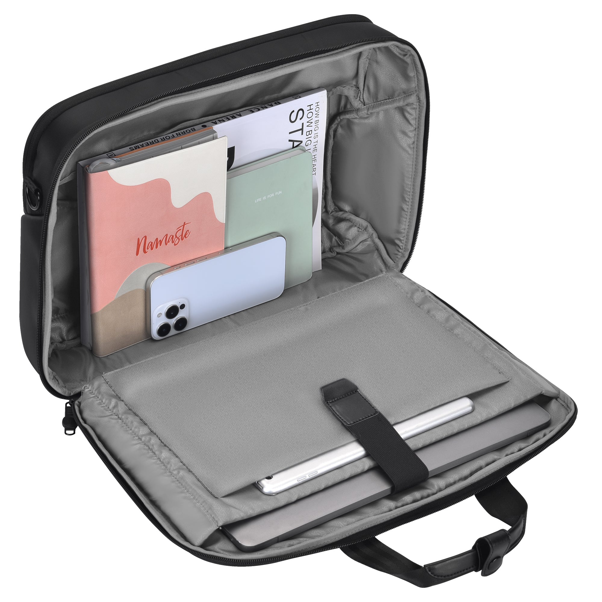 Bonelk 15”-16” Metro Messenger Bag  - Black