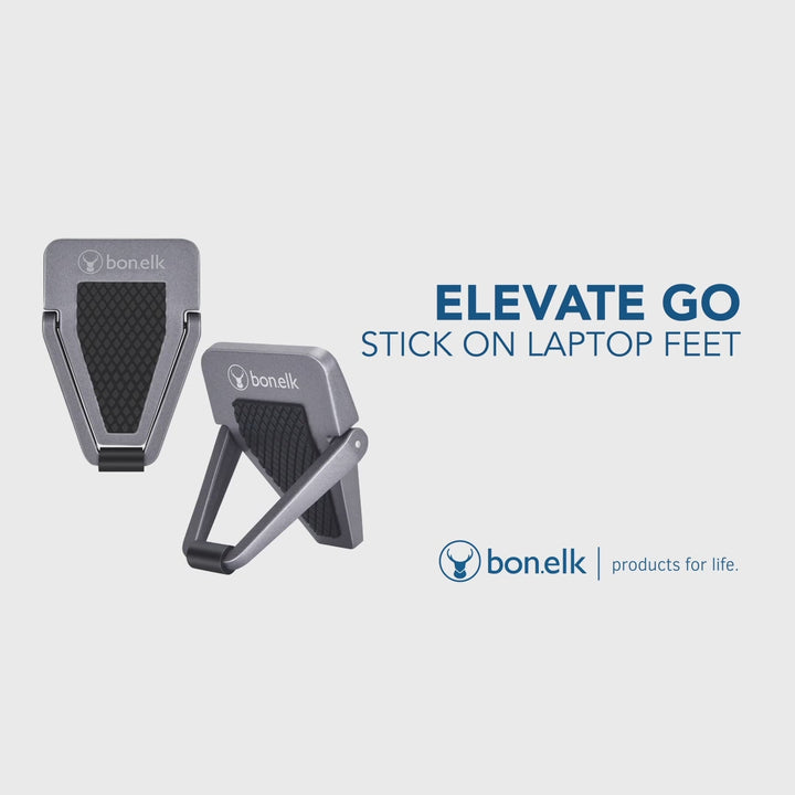 Bonelk Elevate Go Stick-On Laptop Feet - Space Grey