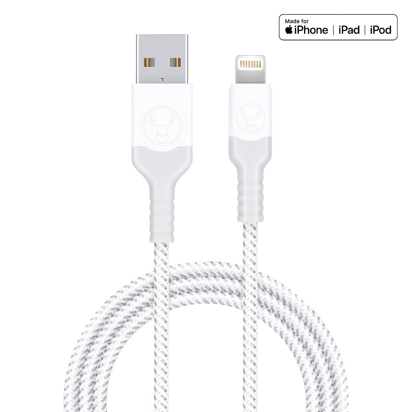 Bonelk USB to Lightning Cable, Long-Life Series (White) - 2m
