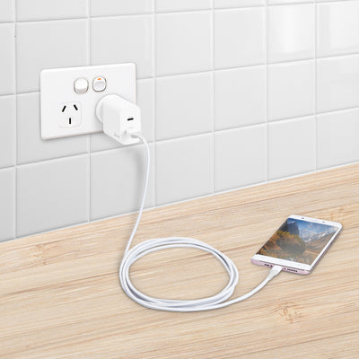 Bonelk USB to USB-C Cable, Long-Life Series (White) - 2m