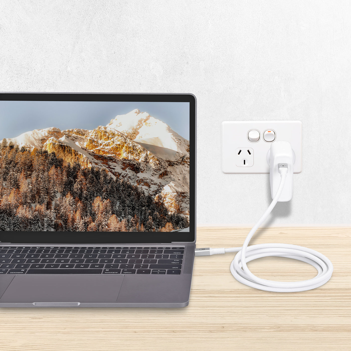 Bonelk Long-Life USB-C to USB-C 240W/20Gbps Cable (2m) - White
