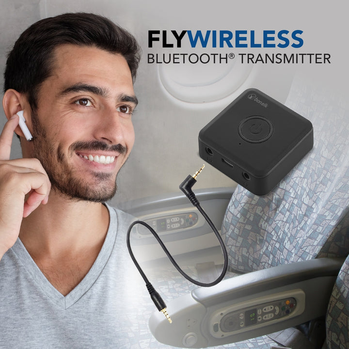 Bonelk Fly Wireless, Bluetooth Transmitter, AUX cable, Flight Adapter - Black