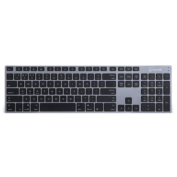 Bonelk Aluminium Bluetooth Keyboard and Mouse Combo, Full Size, KM-517A  - Space Grey