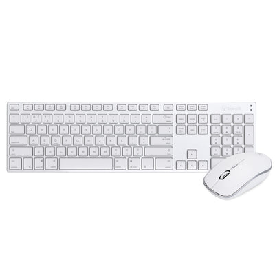 Bonelk Aluminium Bluetooth Keyboard and Mouse Combo, Full Size, KM-517A - Silver