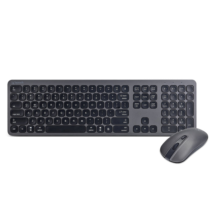 Bonelk Slim Bluetooth/Wireless Keyboard and Mouse Combo, KM-447 - Space Grey