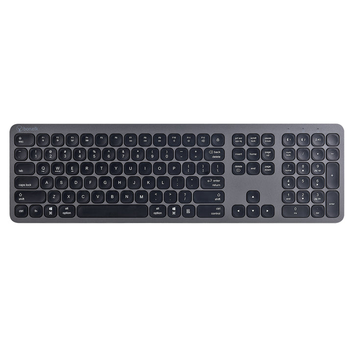 Bonelk Slim Bluetooth/Wireless Keyboard and Mouse Combo, KM-447 - Space Grey