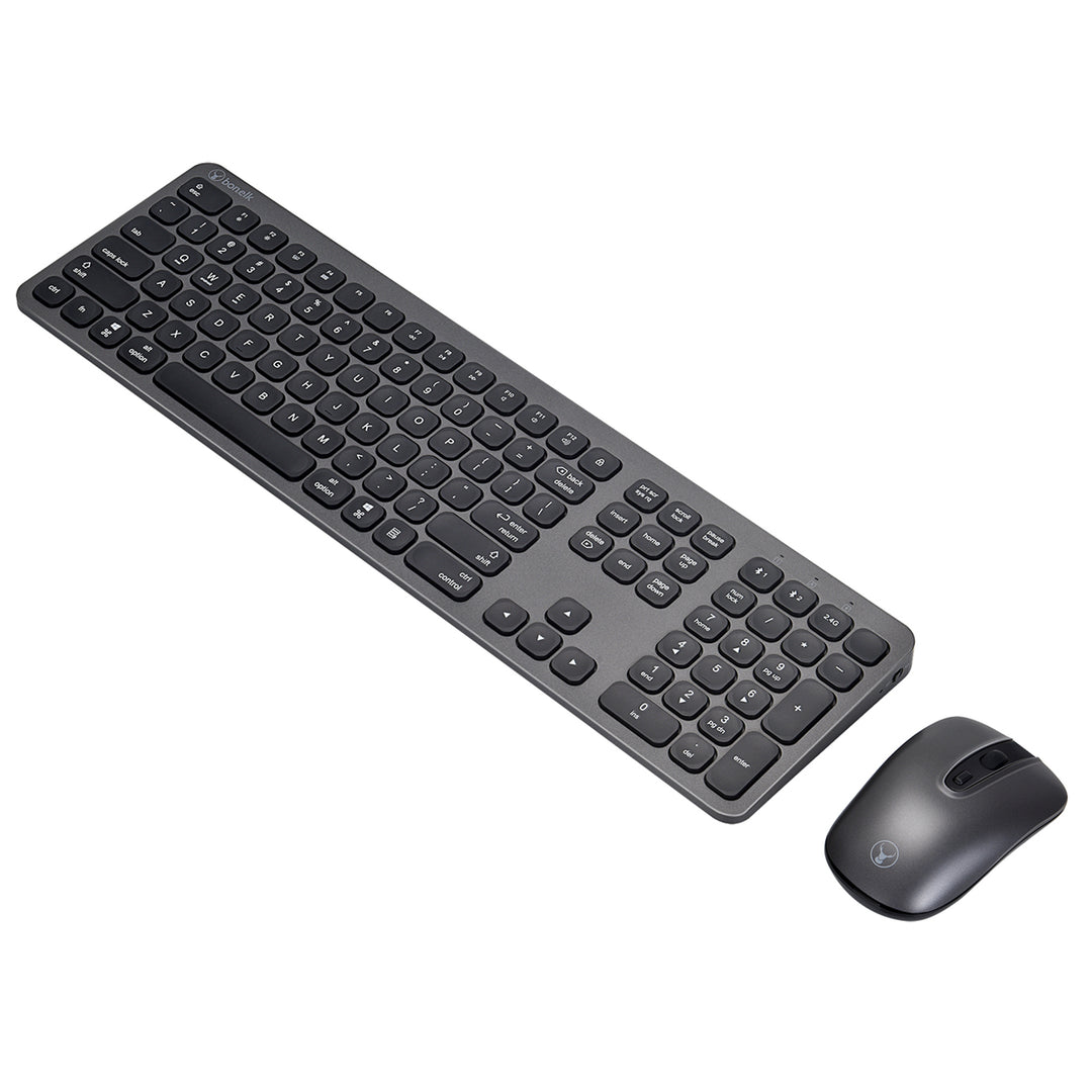 Bonelk Slim Bluetooth/Wireless Keyboard and Mouse Combo, KM-447 - Space Grey