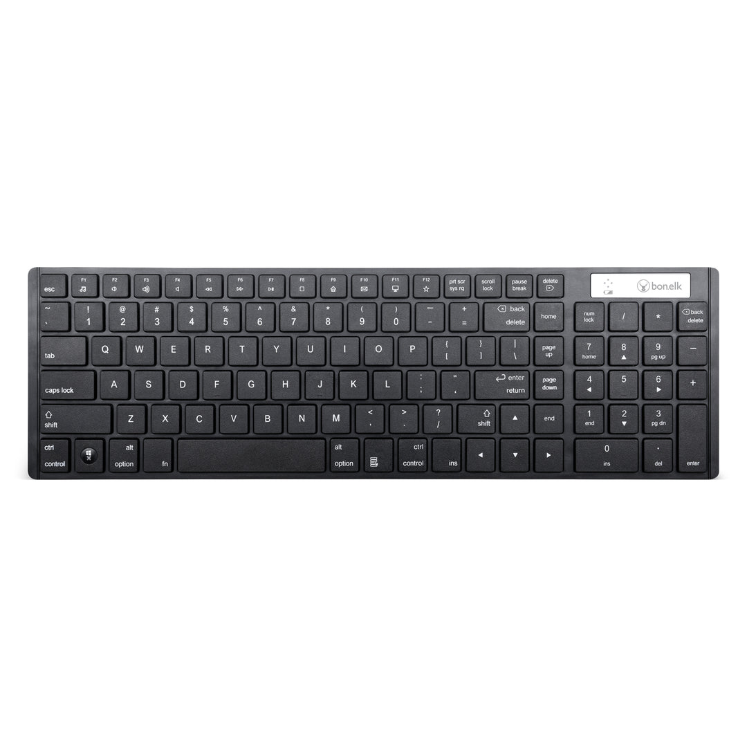 Bonelk Slim Wireless Keyboard and Mouse Combo, KM-322 - Black