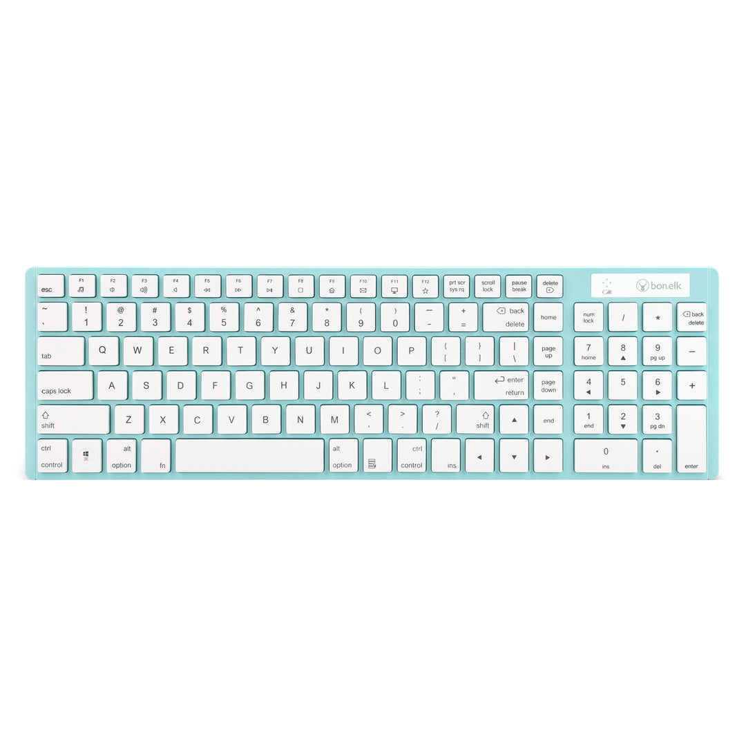 Bonelk Slim Wireless Keyboard and Mouse Combo, KM-322 - Teal