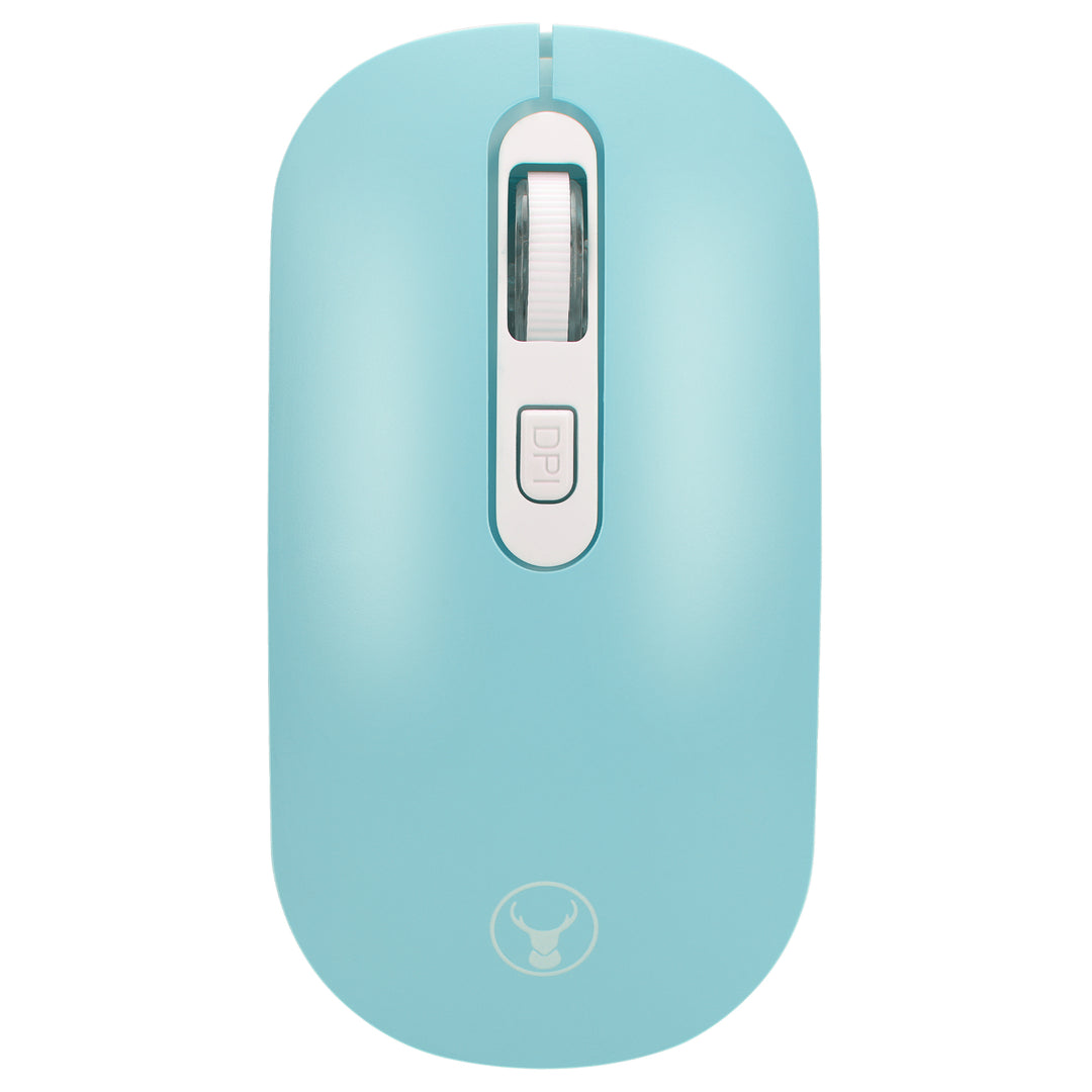 Bonelk Slim Wireless Keyboard and Mouse Combo, KM-322 - Teal