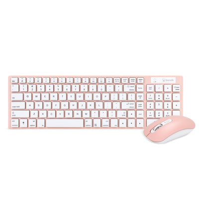 Bonelk Slim Wireless Keyboard and Mouse Combo, KM-322 - Salmon