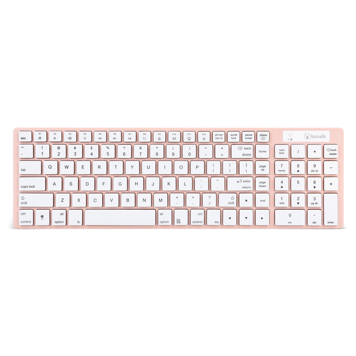 Bonelk Slim Wireless Keyboard and Mouse Combo, KM-322 - Salmon