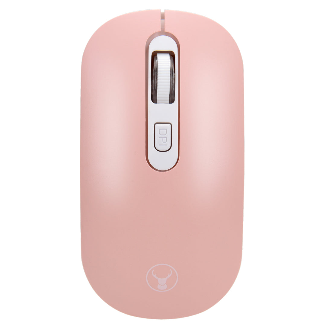 Bonelk Slim Wireless Keyboard and Mouse Combo, KM-322 - Salmon