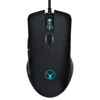 Bonelk Gaming RGB 7D Mouse, USB, 1200 to 3200 DPI, X-715 - Black