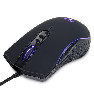 Bonelk Gaming RGB 7D Mouse, USB, 1200 to 3200 DPI, X-715 - Black