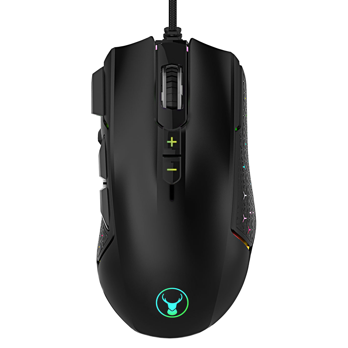 Bonelk Gaming RGB 8D Mouse, USB, 1200 to 7200 DPI, X-814 - Black
