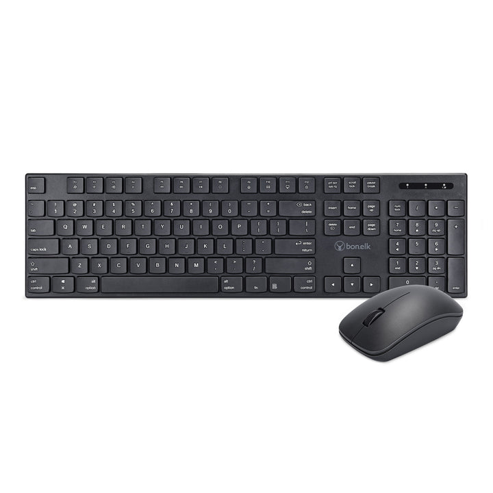 Bonelk Slim Wireless Keyboard and Mouse Combo, KM-314 - Black