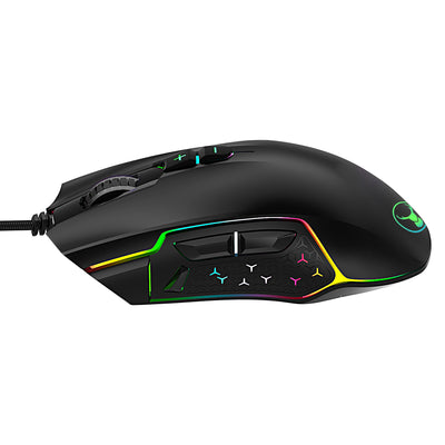 Bonelk Gaming RGB 8D Mouse, USB, 1200 to 7200 DPI, X-814 - Black