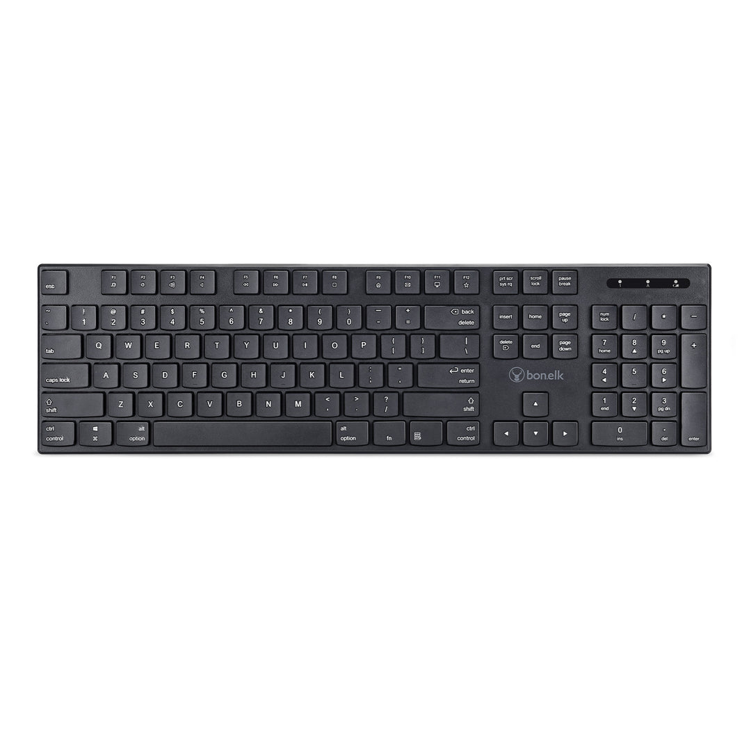 Bonelk Slim Wireless Keyboard and Mouse Combo, KM-314 - Black