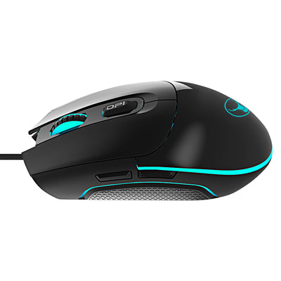 Bonelk Gaming RGB 6D Mouse, USB, 1200 to 7200 DPI, X-612 - Black