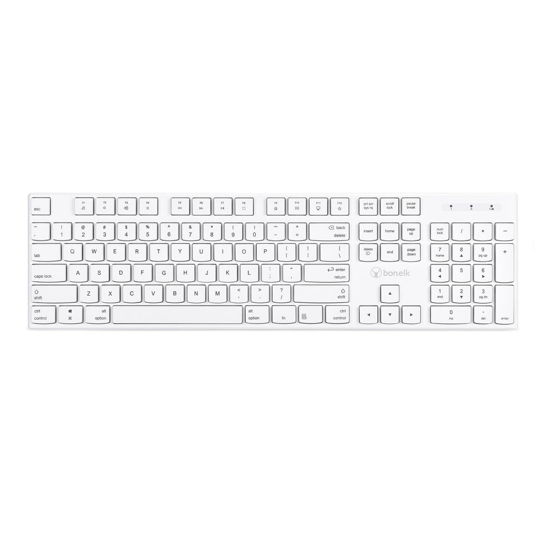 Bonelk Slim Wireless Keyboard and Mouse Combo, KM-314 - White