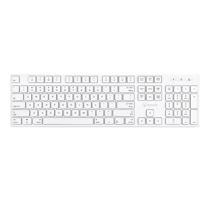 Bonelk Slim Wireless Keyboard and Mouse Combo, KM-314 - White