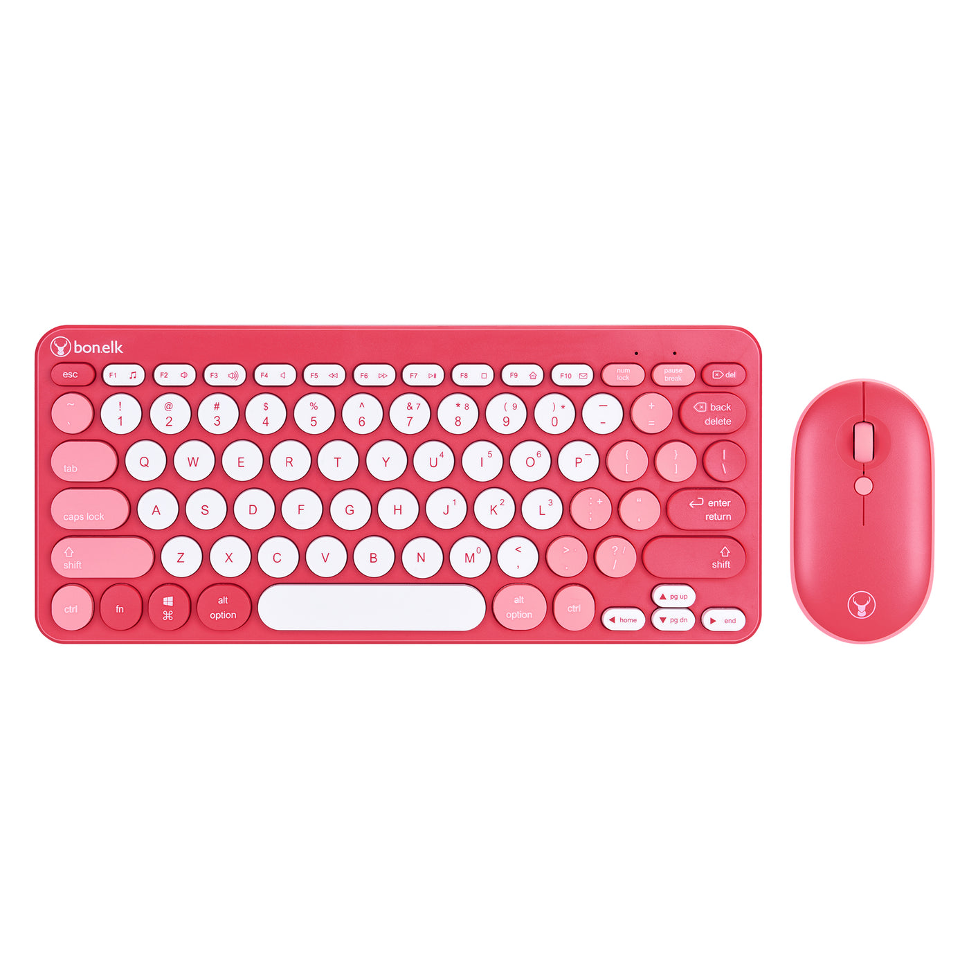 Bonelk Wireless Keyboard and Mouse Combo, Compact, KM-383 - Red