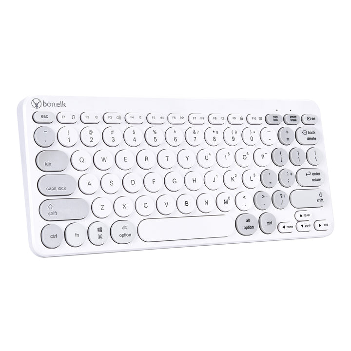 Bonelk Wireless Keyboard and Mouse Combo, Compact, KM-383 - White