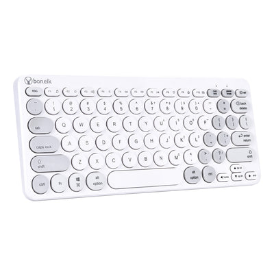 Bonelk Wireless Keyboard and Mouse Combo, Compact, KM-383 - White