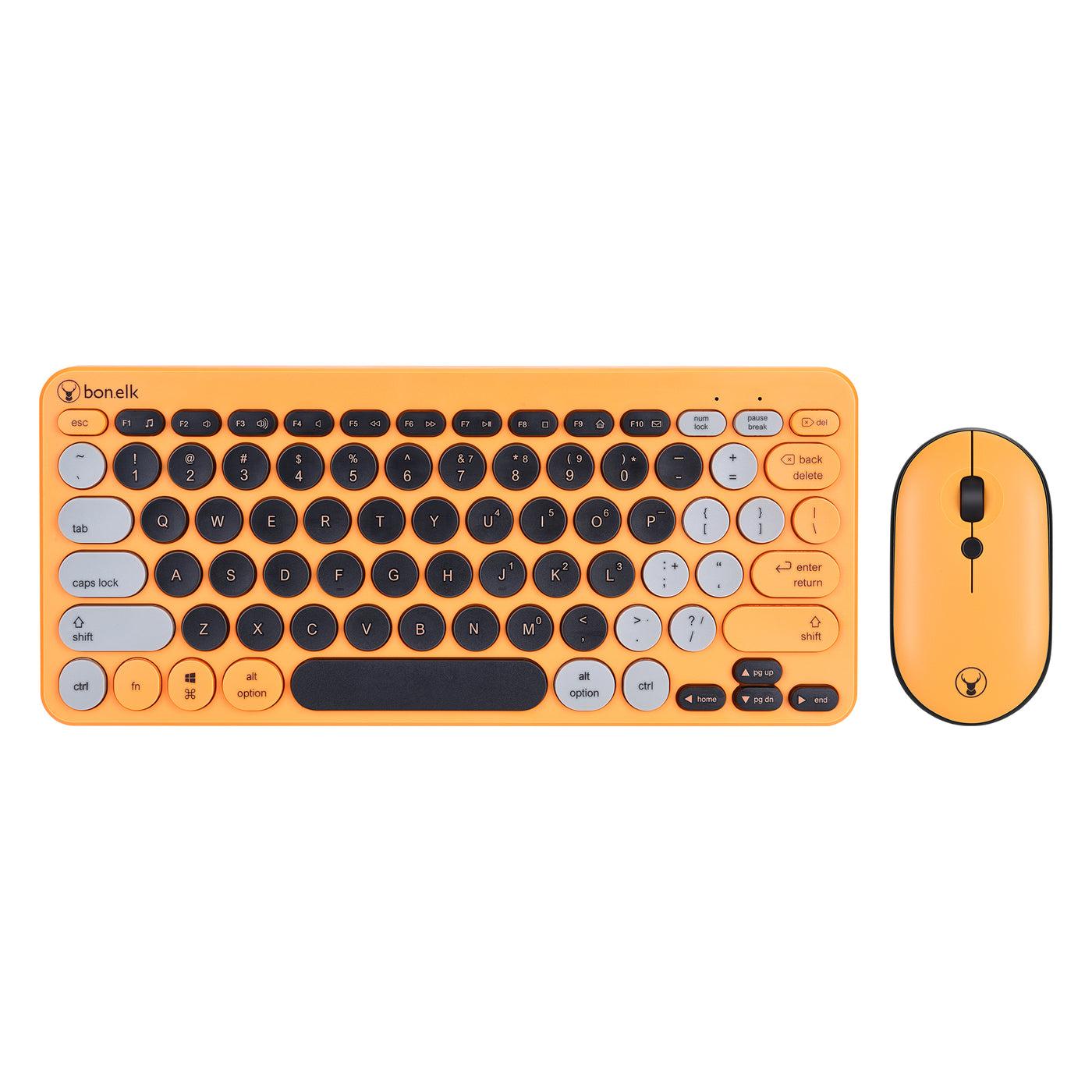 Bonelk Wireless Keyboard and Mouse Combo, Compact, KM-383 - Orange