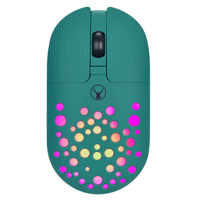 Bonelk Bluetooth/Wireless RGB 4D Mouse, 1200DPI, USB-C, M-270 - Emerald
