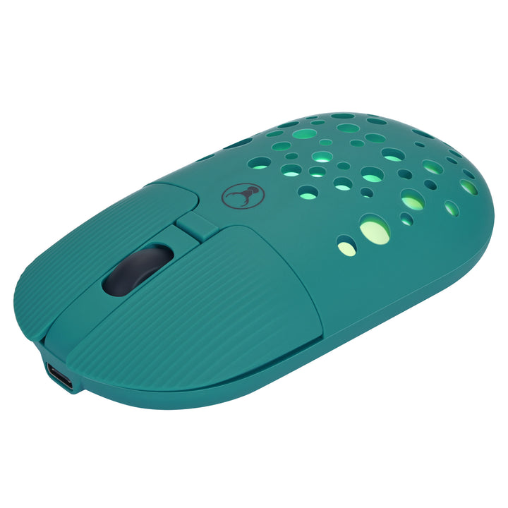 Bonelk Bluetooth/Wireless RGB 4D Mouse, 800-1600 DPI, USB-C, M-270 - Emerald
