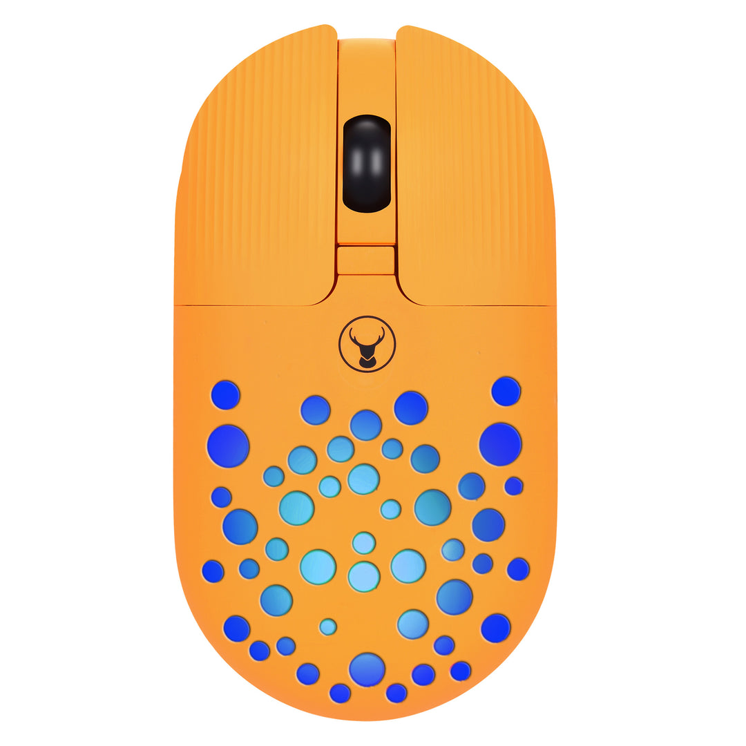 Bonelk Bluetooth/Wireless RGB 4D Mouse, 800-1600 DPI, USB-C, M-270  - Orange