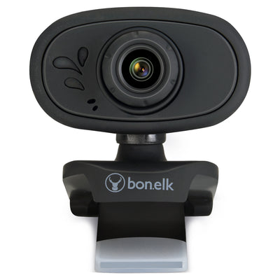 Bonelk USB Webcam, Clip On, 720p - Black