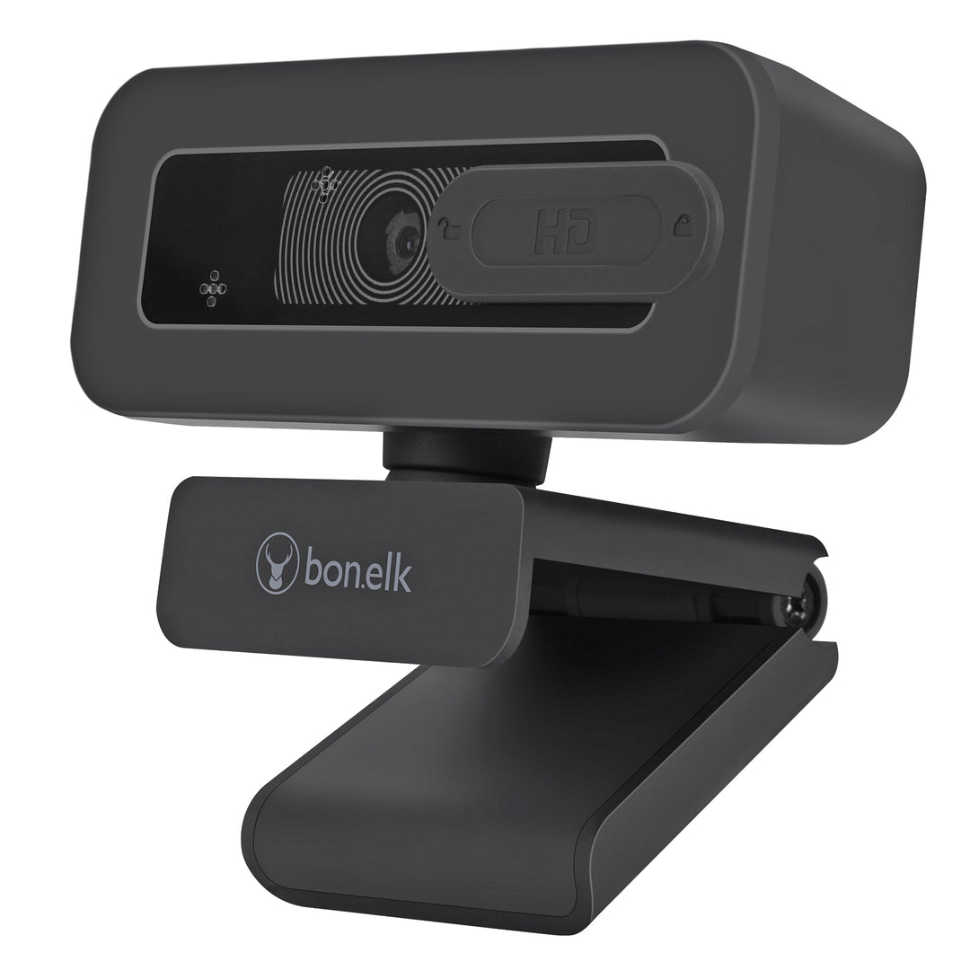 Bonelk USB Webcam Pro, Clip On, 1080p - Black