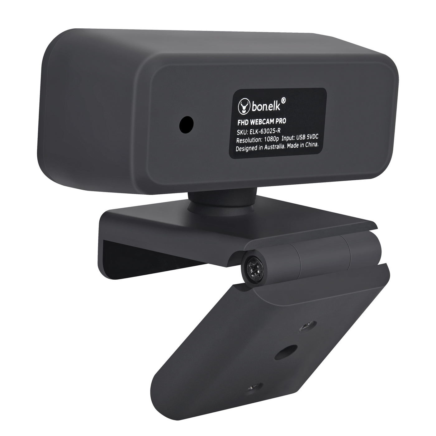 Bonelk USB Webcam Pro, Clip On, 1080p - Black