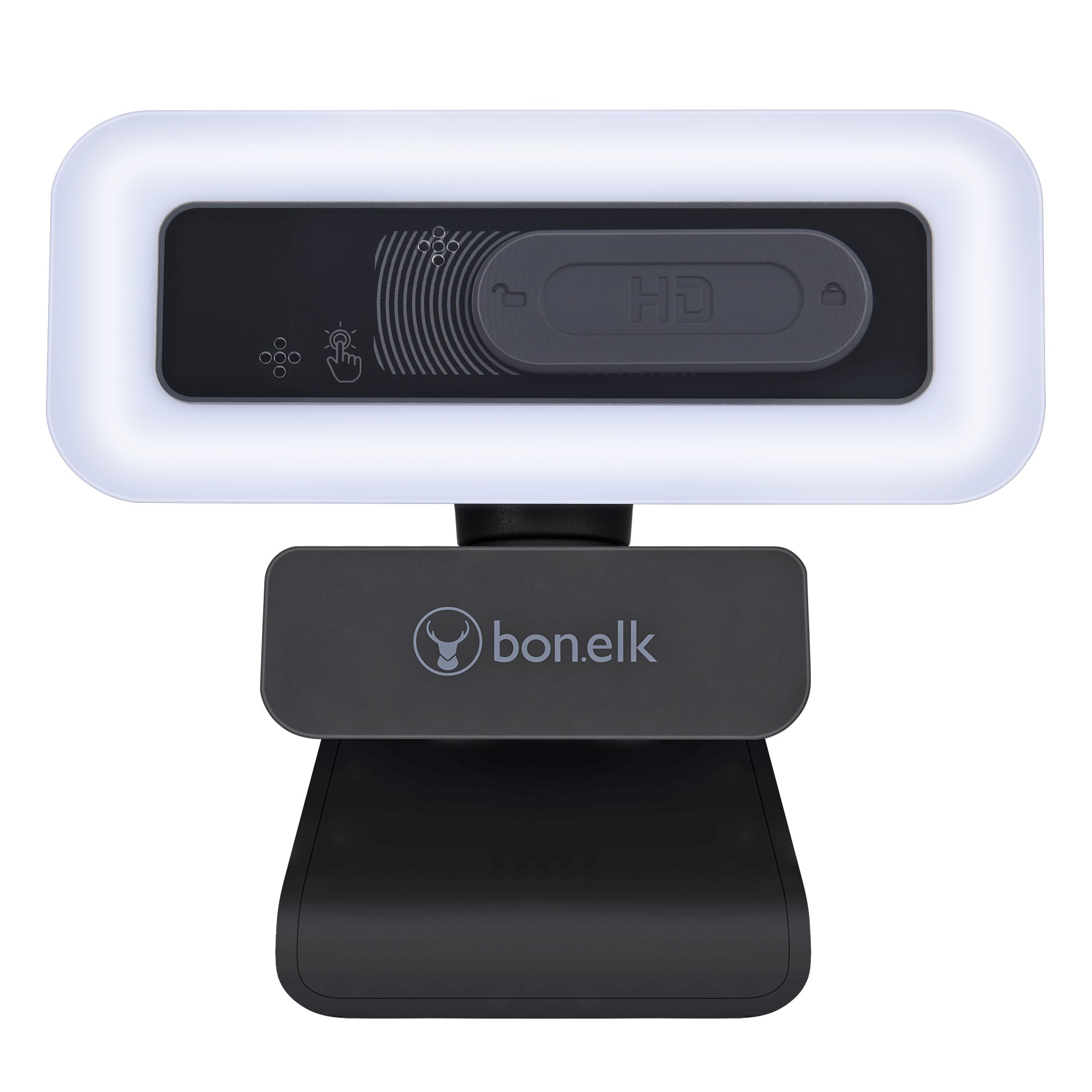 Bonelk USB Webcam Pro LED, Clip On, 1080p - Black