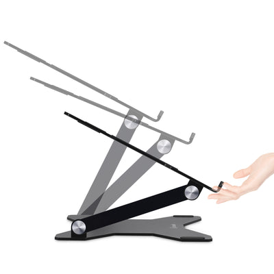 Bonelk Elevate Flow Aluminium Laptop Stand, 11" - 17" Laptops - Black
