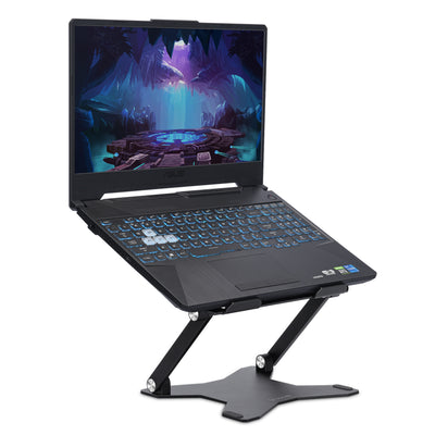 Bonelk Elevate Flow Aluminium Laptop Stand, 11" - 17" Laptops - Black
