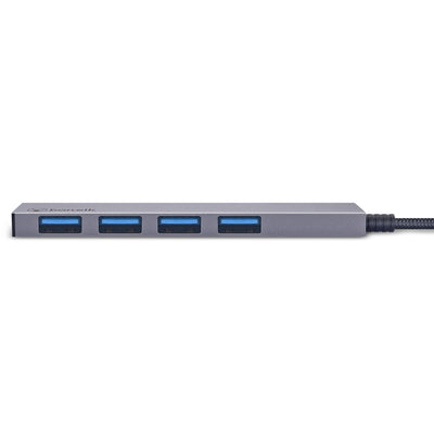 Bonelk Long-Life USB-C to 4 Port USB 3.0 Slim Hub - Space Grey