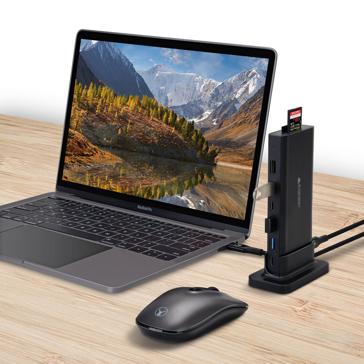 Bonelk Long-Life USB-C to 14in1 Multiport Desktop Hub - Black
