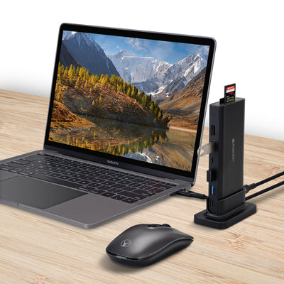Bonelk Long-Life USB-C to 14in1 Multiport Desktop Hub - Black