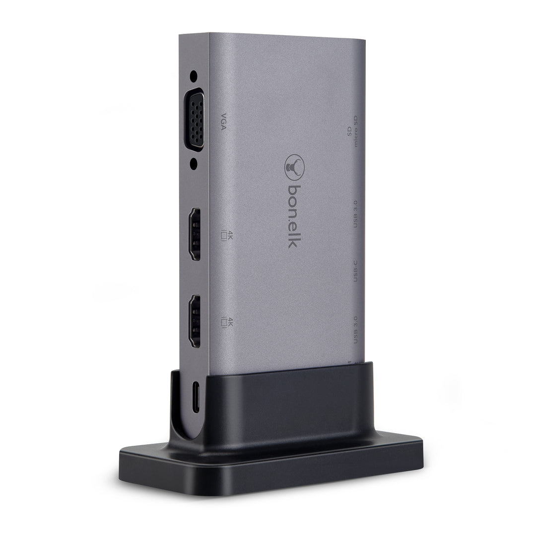 Bonelk Long-Life USB-C to 9in1 Multiport Desktop Hub - Space Grey