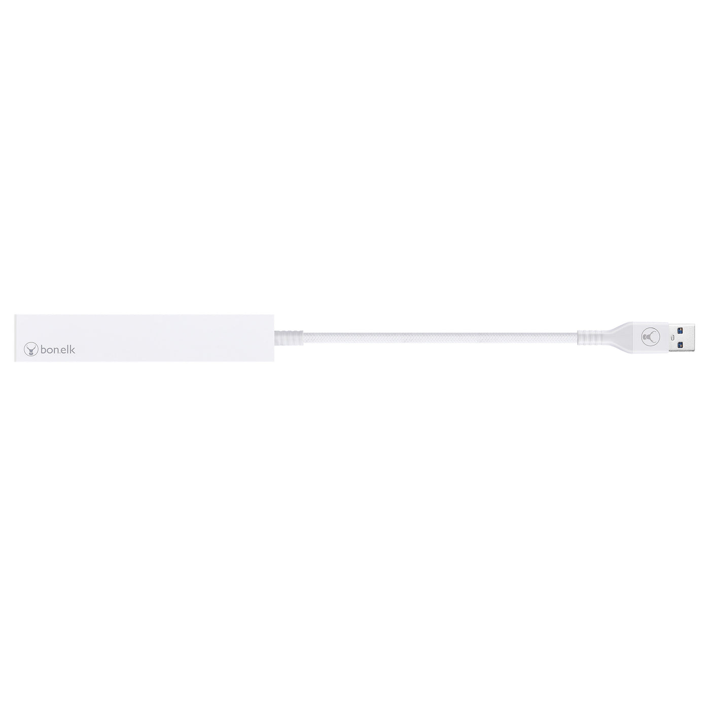 Bonelk Long-Life USB-A to 4 Port USB 3.0 Slim Hub - White
